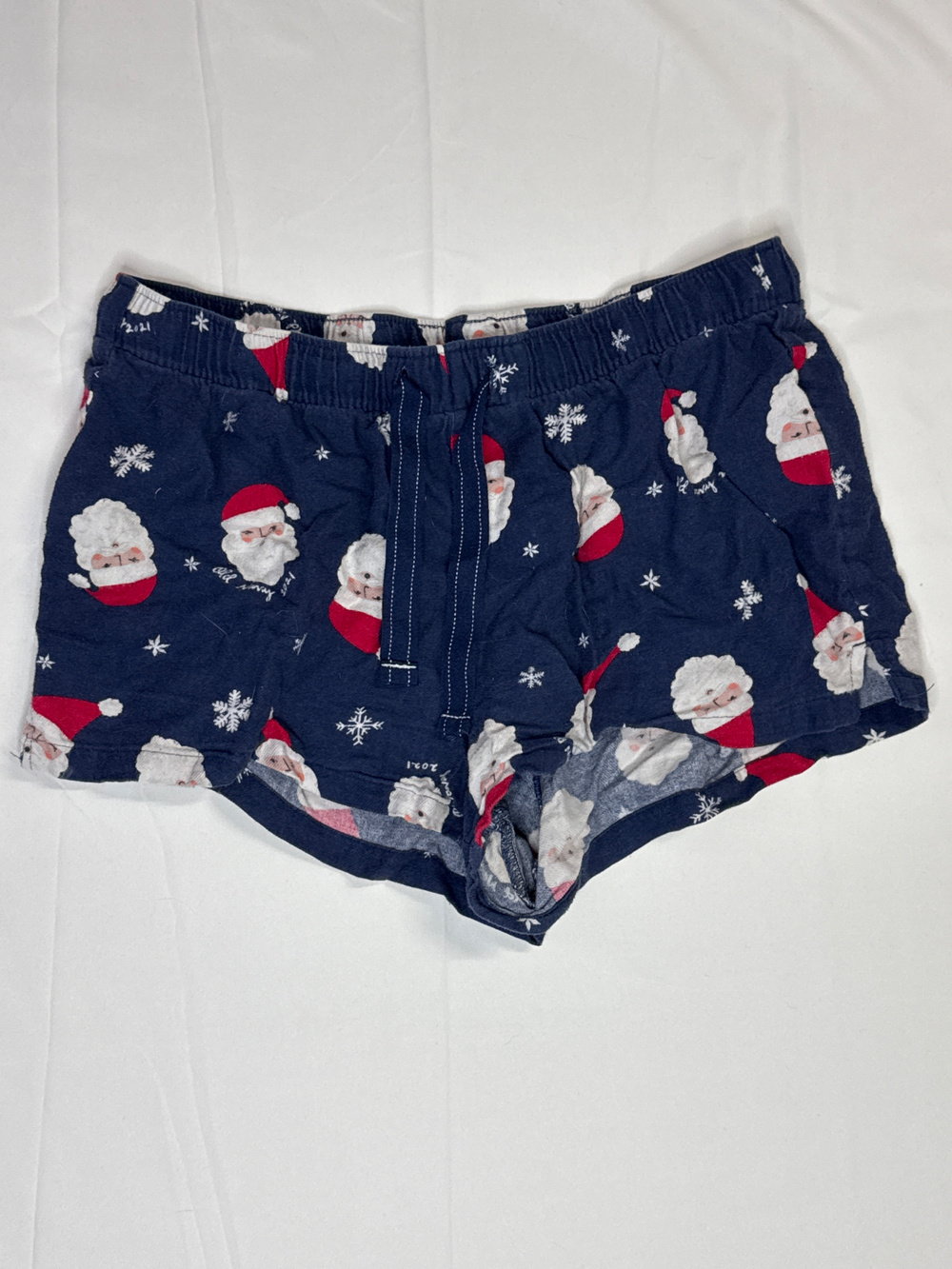Old Navy Santa Print‎ Sleep Shorts Navy Size M